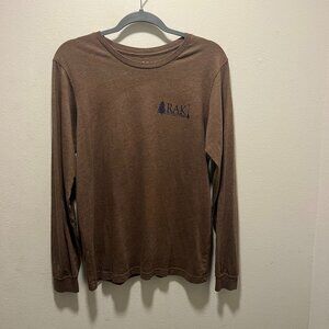 Rak Outfitters Logo Long Sleeve T-shirt Size Medium Brown